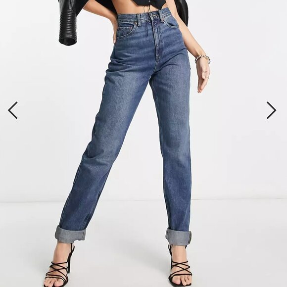 ASOS Tall Mom Jean Midwash - Picture 4 of 9
